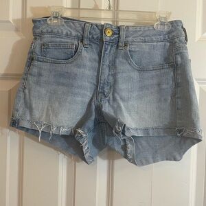 American Eagle Outfitters Blue Jean Shorts Casual Cut-Off Style